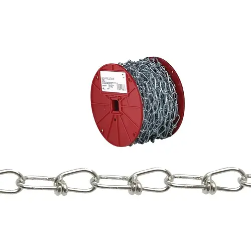 Campbell 072-2627N 0722627 Loop Chain, #1, 125 ft L, 155 lb Working Load, Low Carbon Steel, Zinc