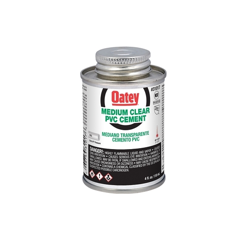 Oatey Supply Chain Services Inc 31017 4 Oz. Pvc Medium Body Clear Cement