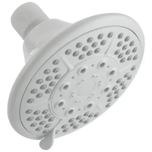 Peerless 76572CWH Shower Head, 1.75 gpm, 1/2 in Connection, 4-15/16 in Dia White