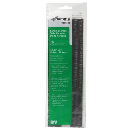 Sanding Screen, 11 in L, 3-5/16 in W, 150 Grit, Fine, Silicone Carbide Abrasive - pack of 2