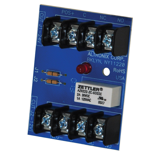 Altronix RBSN Relay Module, 12/24VDC Operation at 15mA Draw, DPDT Contacts Rated at 1A/120VAC or 2A/28VDC