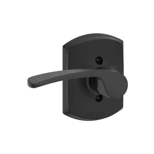 Left Hand Merano Lever with Greenwich Rose Half Dummy Matte Black Finish