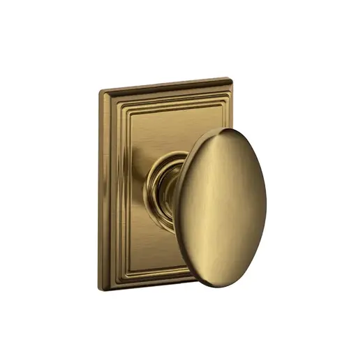 Siena Knob with Addison Rose Half Dummy Antique Brass Finish