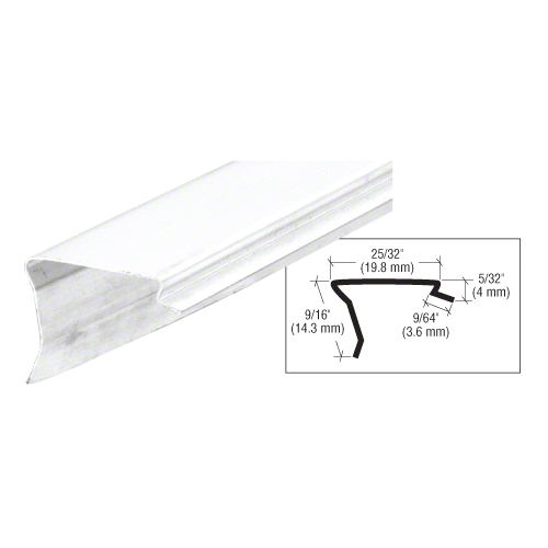 White 3/4" Aluminum Snap-In Bead 144" Stock Length