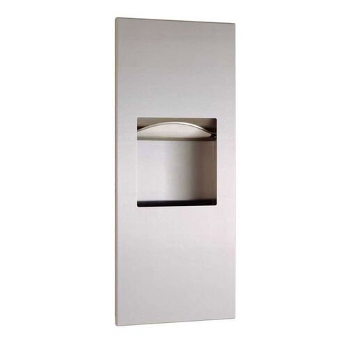 Bobrick B36903 Recessed Paper Towel Dispenser / Waste Receptacle - 11-1/2" x 29-1/2" Satin Stainless Steel Finish