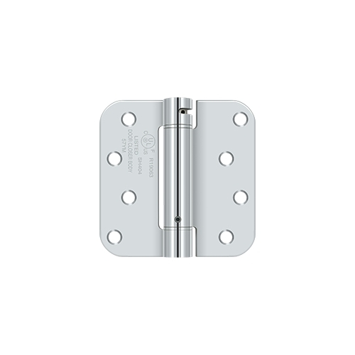 5/8" Radius UL Listed Square Corner Mortise Spring Hinge Radius Corner Polished Chrome