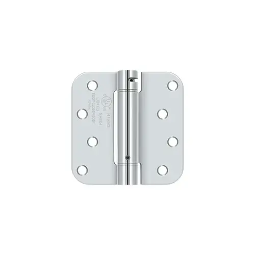 5/8" Radius UL Listed Square Corner Mortise Spring Hinge Radius Corner Polished Chrome
