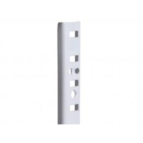 255 Mortise-Mount Pilaster Standard 500 lb, Steel, White, Wall Mounting