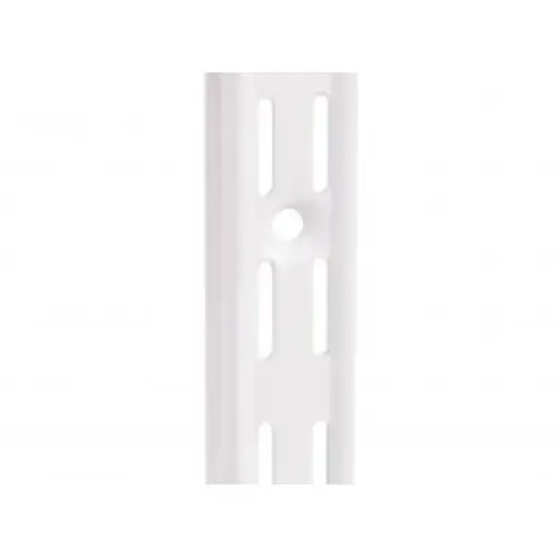 Shelf Standard, 450 lb, 14 ga Thick Material, 1-1/16 in W, 63 in H, Steel White