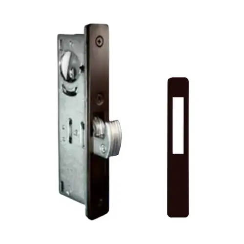 International Storefront Door Hook Latch Deadlock- 1-1/8" Back Set Anodized Bronze