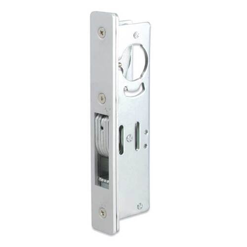 International Storefront Door Hook Latch Deadlock - 31/32" Back Set Anodized Dull Aluminum