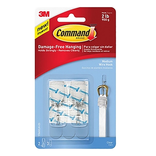 Command 17065CLR-ES HOOK TOGGLE WIRE CLEAR MED 2LB - pack of 2