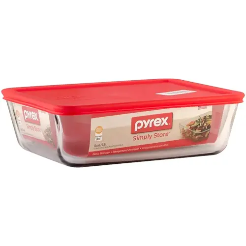 Pyrex 1075451 BOWL STORAGE RECT GLASS 11CUP