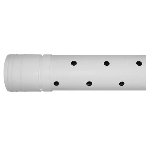 ADVANCED DRAINAGE SYSTEMS 04520010 Triple-Wall Pipe, 4 in, 10 ft L, Bell x Spigot, White