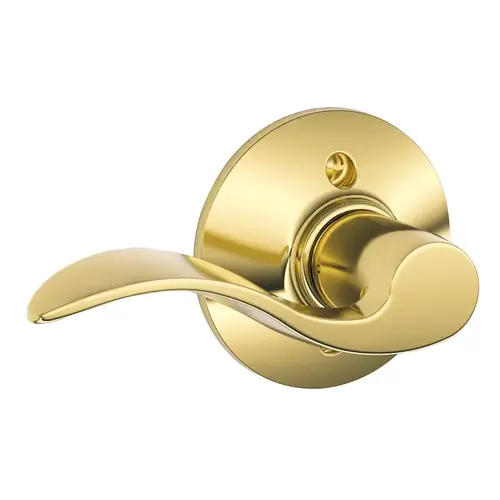 F Series F170V ACC 605 LH Dummy Door Lock, Mechanical Lock, Bright Brass, Lever Handle, Metal, Residential