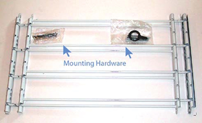 John Sterling 1134- 1130 Series Window Guard, 24 to 42 in W, 14 in H, Steel, White, 12-1/2 in Bar, 4-Bar