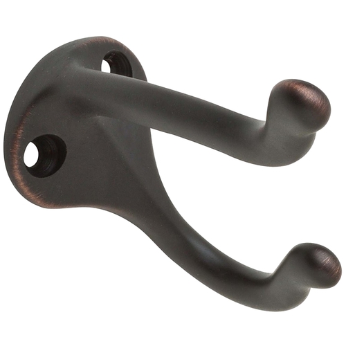 Aluminum Coat and Hat Hook Aged Bronze Finish