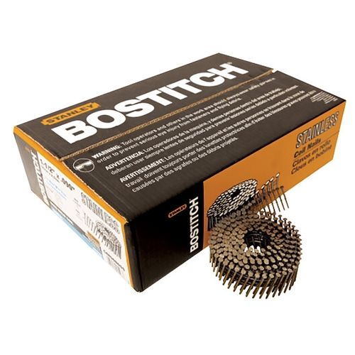 Bostitch C4R90BDSS-316 Siding Nail, 1-1/2 in L, Stainless Steel, Ring Shank - pack of 1800