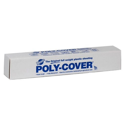 Sheeting Cover, 100 ft L, 4 ft W, 6 mil Thick, Plastic