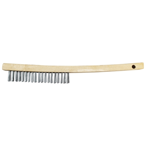 Standard Wire Brush, Metal Trim, Wood Handle