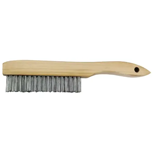 Standard Wire Brush, Metal Trim, Wood Handle