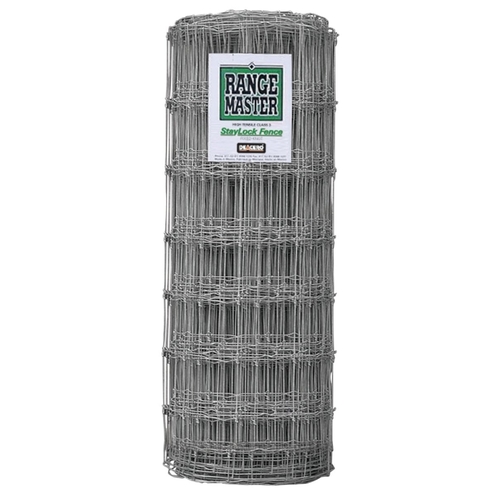 Rangemaster 6970 Staylock Fence, 330 ft L, 49 in H, 12-1/2 Gauge, Steel, Galvanized