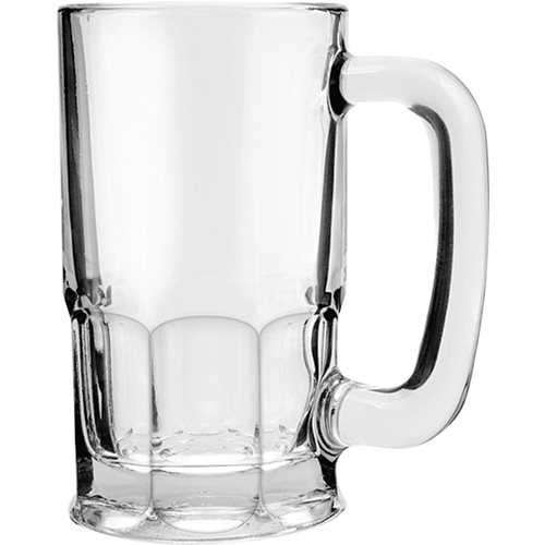 Beer Wagon Mug, 20 oz Capacity, Glass, Clear - pack of 6