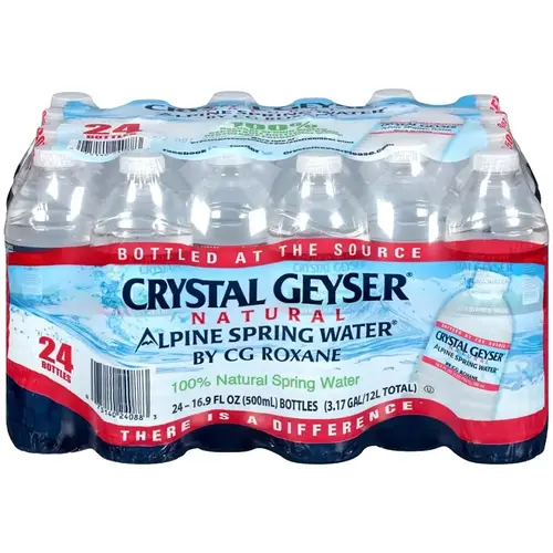 Crystal Geyser 24088-0 Spring Water, 16.9 oz Bottle - pack of 24