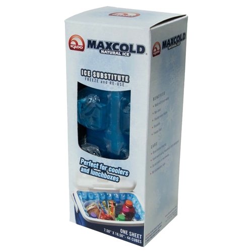 Maxcold Reusable Ice Sheet, 44 Cube Box, Blue