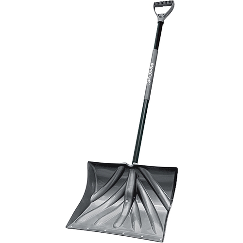 Snow Shovel with Sleeve, Poly Blade, Steel Handle