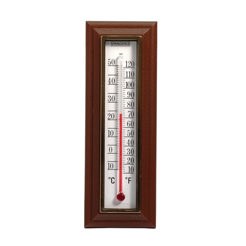 Andover Utility Thermometer, 0 to 120 deg F, Resin Casing, White Casing