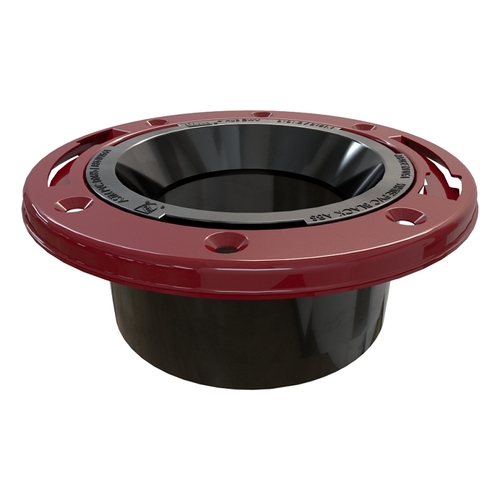 Oatey 43520 Closet Flange, 4 in Connection, ABS, For: 4 in Pipes