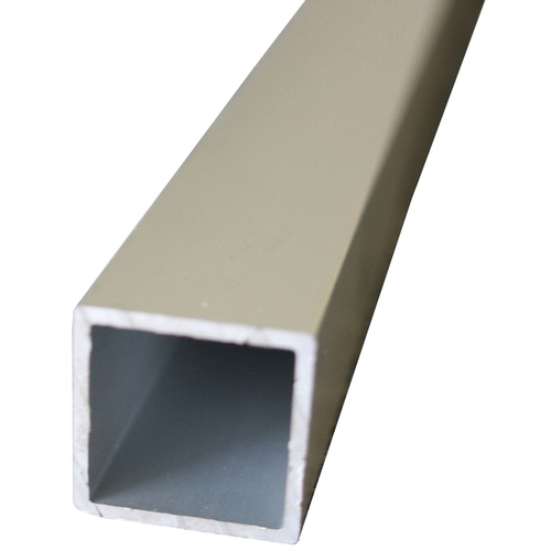 Metal Tube, Square, 96 in L, 1 in W, 1/16 in Wall, Aluminum, Anodized Silver