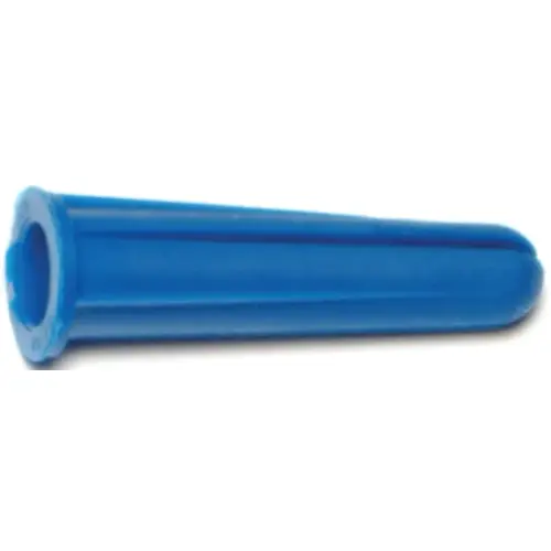 Wall Anchor with Screw, #14-16 Thread, 1-1/2 in L, Plastic, 50 lb - pack of 5