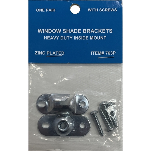 RALPH FRIEDLAND & BROTHERS 763 Roller Shade Bracket, Steel, Zinc, For: 15/16 to 1-1/4 in Roller - pack of 2