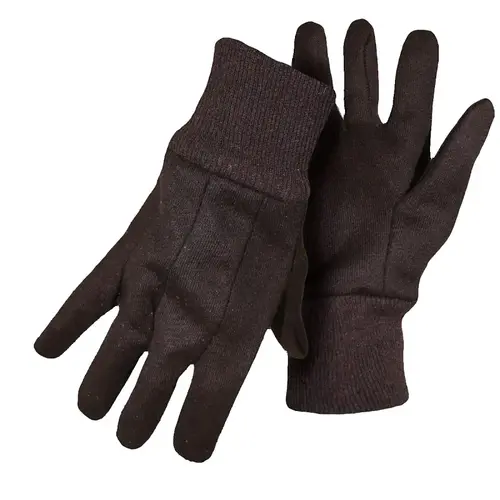 Boss B61061-L2P Work Gloves, Unisex, L, Knit Wrist Cuff, Jersey, Brown