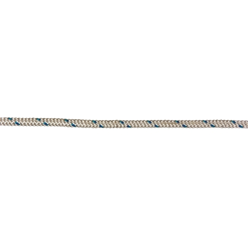 Rope, 1/4 in, 150 ft L, Polyester, Blue/White