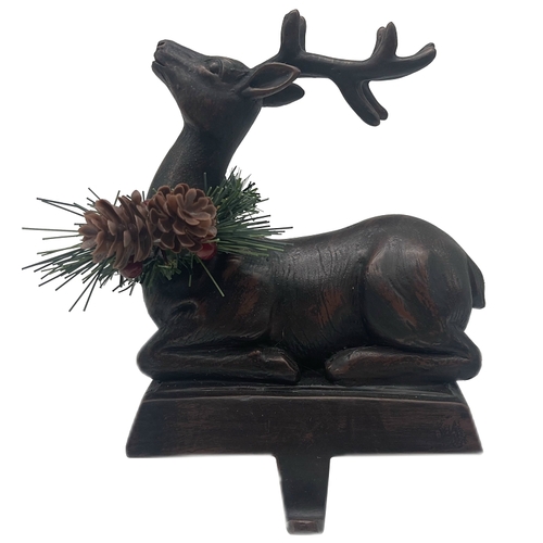 Santas Forest 89824 Buck Stocking Holder, Bronze, 6-1/4 in