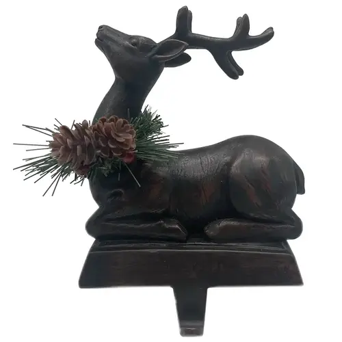 Buck Stocking Holder, Bronze, 6-1/4 in - pack of 4