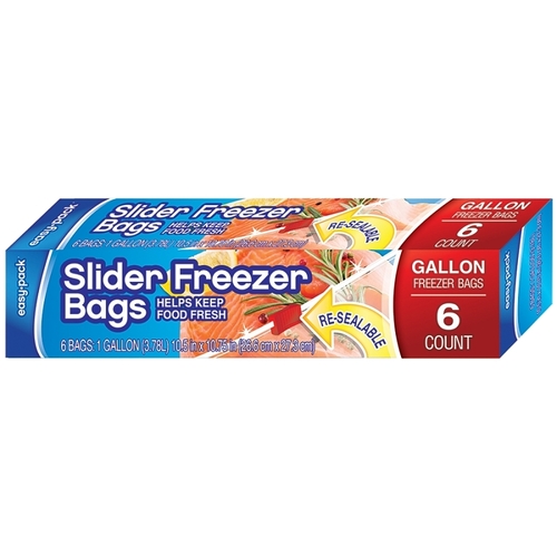 Freezer Bag, 1 gal Capacity - pack of 6