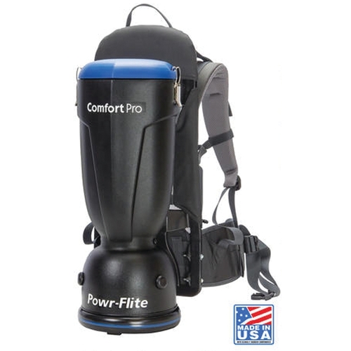 POWR-FLITE BP6S Comfort Pro Vacuum Cleaner, 6 qt Vacuum, 130 cfm Air, 62 dB, HEPA Filter, 1200 W, 120 V, 50 ft L Cord