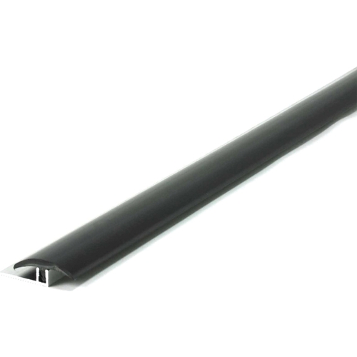 T-Divider with Track, 96 in L, 1-1/2 in W, Vinyl, Black