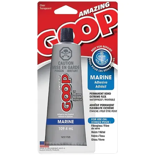 Marine Adhesive, Liquid, Clear, 109.4 mL Tube