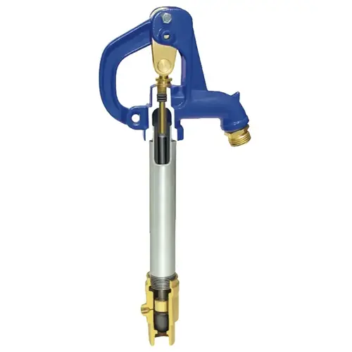 Simmons 905 900 Series Yard Hydrant, 7 ft OAL, 3/4 in Inlet, FNPT Inlet, 3/4 in Outlet, Male Thread Outlet Blue