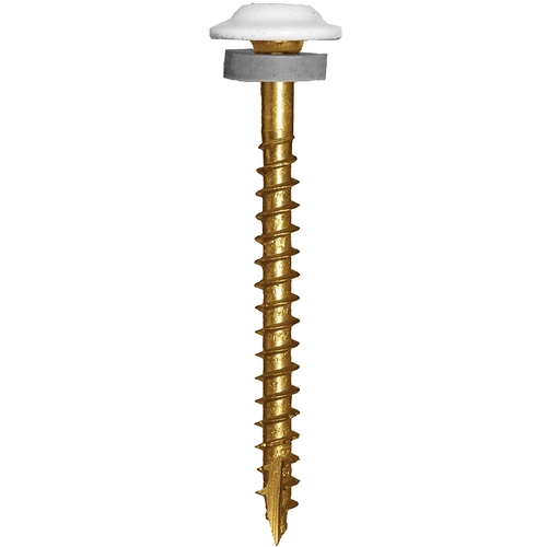 Screw, 1-1/2 in L, W-Cut Thread, Washer Head, Recessed Star Drive, Zip-Tip Point, Steel, Powder-Coated - pack of 3000