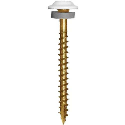 Ramset 40090 Screw, 1-1/2 in L, W-Cut Thread, Washer Head, Recessed Star Drive, Zip-Tip Point, Steel, Powder-Coated White - pack of 3000