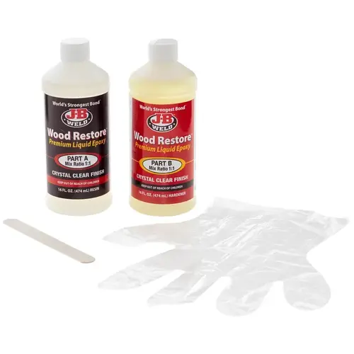 40002 Epoxy Wood Restore Kit, Liquid, Slight, Clear, 32 oz