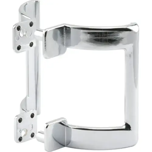 Shower Door Handle Set, 2-1/4 in L Handle, Chrome Pair