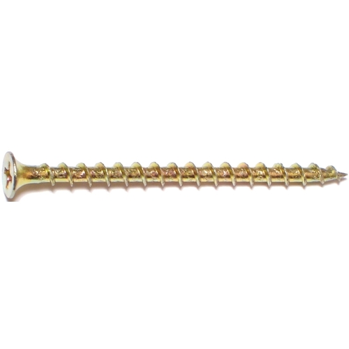 Screw, #8 Thread, Bugle Head, Phillips Drive, Zinc Yellow