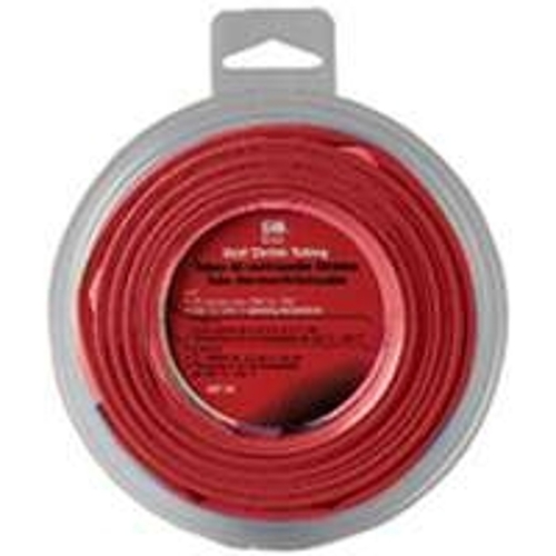 Heat Shrink Tubing, 3/16 to 3/32 in Dia, 8 ft L, PVC, Red